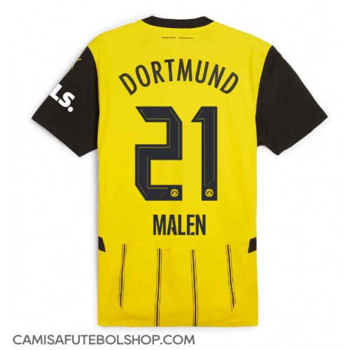 Camisa de time de futebol Borussia Dortmund Donyell Malen #21 Replicas 1º Equipamento 2024-25 Manga Curta